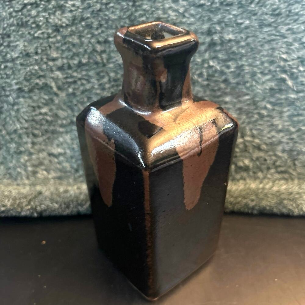 Glazed Pottery Vessel Stoneware Art Attr to S Hamada Vintage